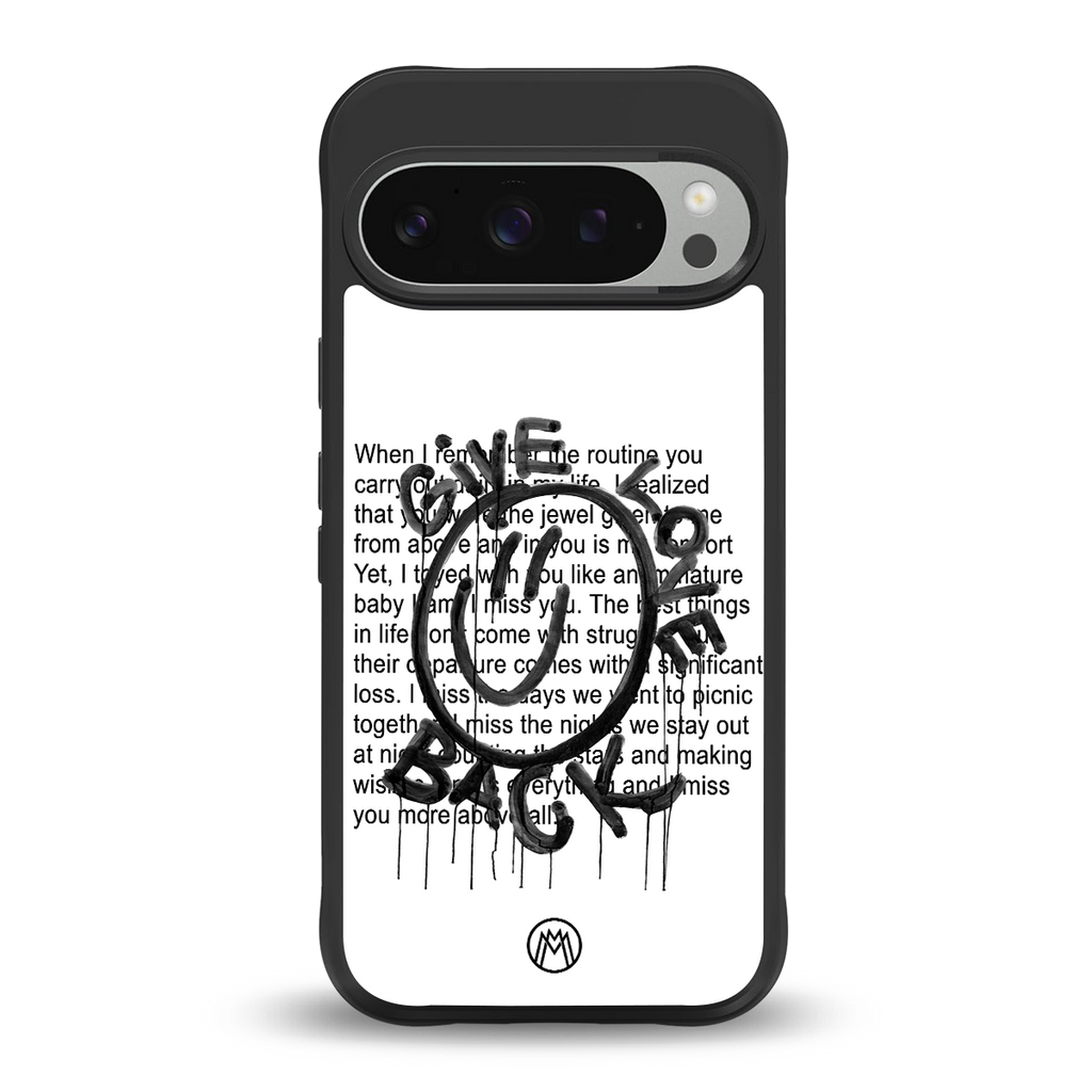 give love back back phone cover | glass case for google pixel 9 pro xl