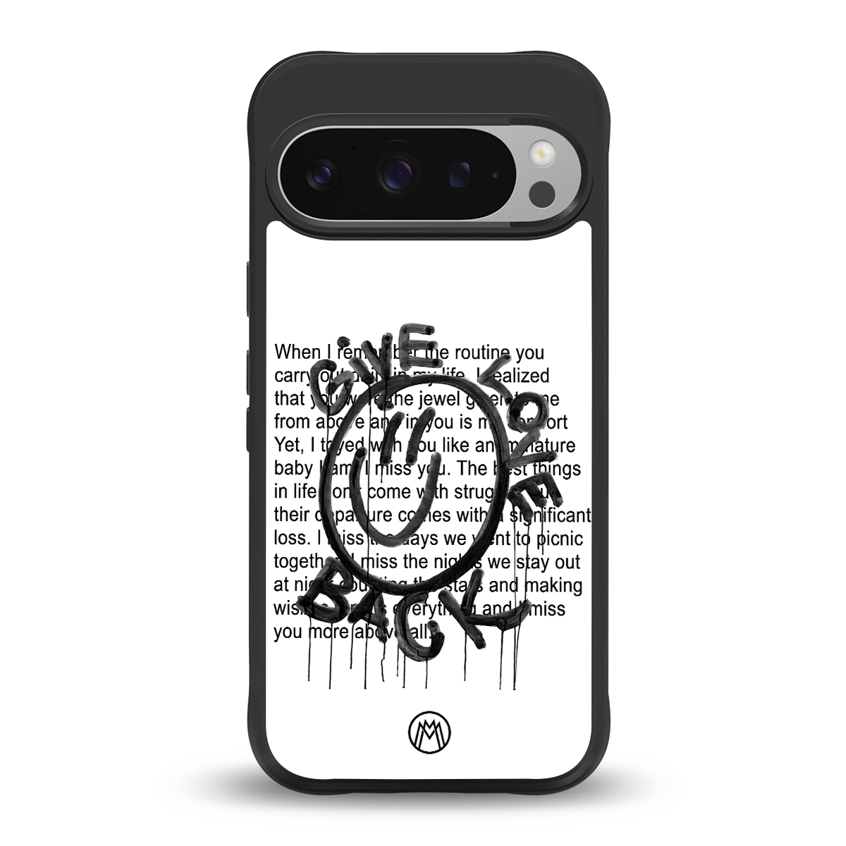 give love back back phone cover | glass case for google pixel 9 pro xl