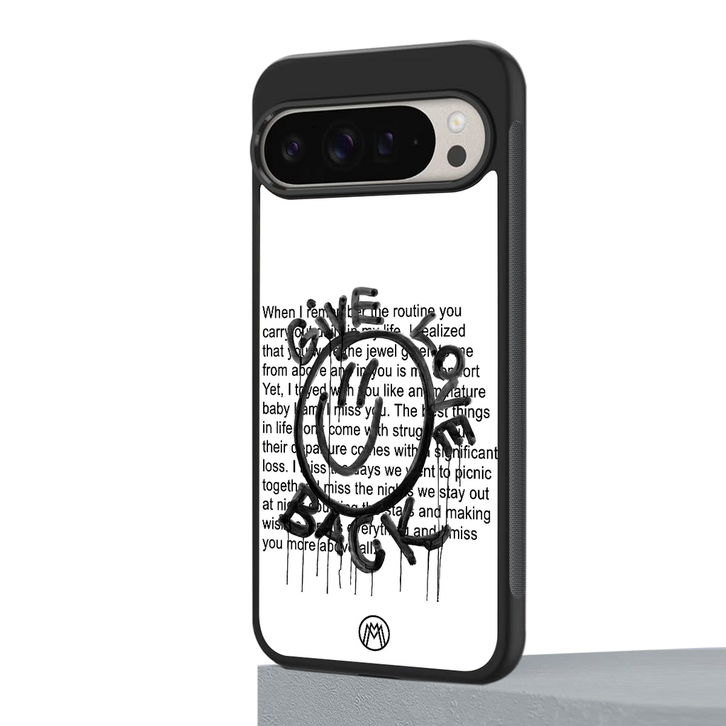 give love back back phone cover | glass case for google pixel 9 pro xl