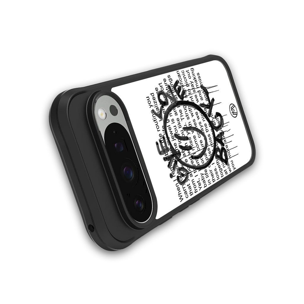 give love back back phone cover | glass case for google pixel 9 pro