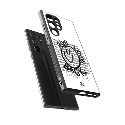 give love back back phone cover | glass case for samsung galaxy s23 ultra