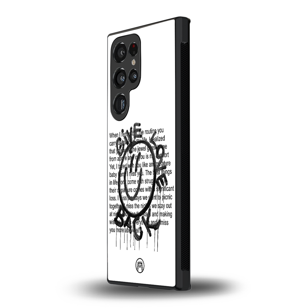 give love back back phone cover | glass case for samsung galaxy s23 ultra