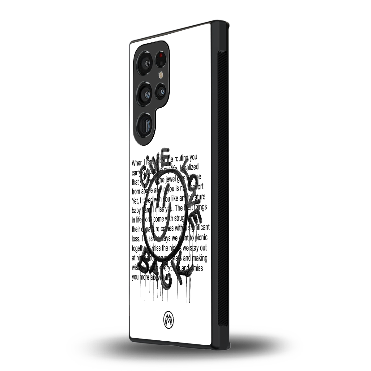 give love back back phone cover | glass case for samsung galaxy s23 ultra