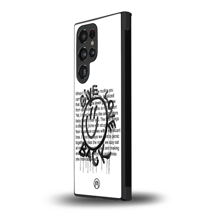 give love back back phone cover | glass case for samsung galaxy s23 ultra