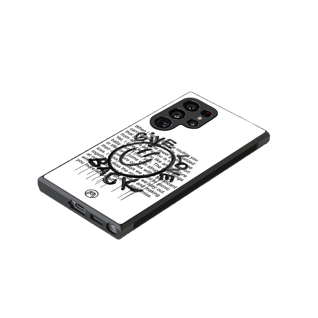 give love back back phone cover | glass case for samsung galaxy s23 ultra