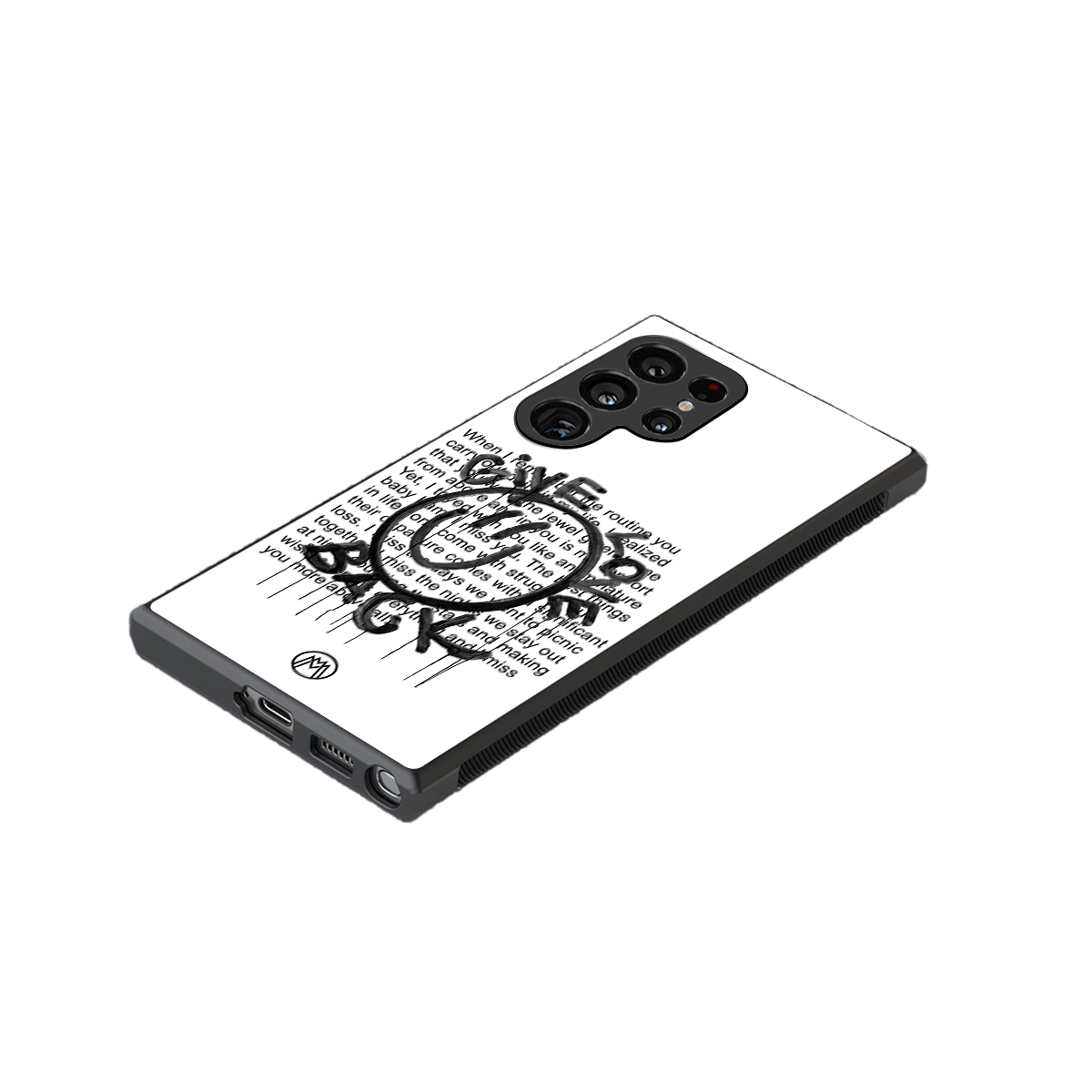 give love back back phone cover | glass case for samsung galaxy s23 ultra