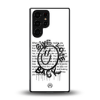 give love back back phone cover | glass case for samsung galaxy s25 ultra