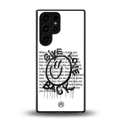 give love back back phone cover | glass case for samsung galaxy s25 ultra