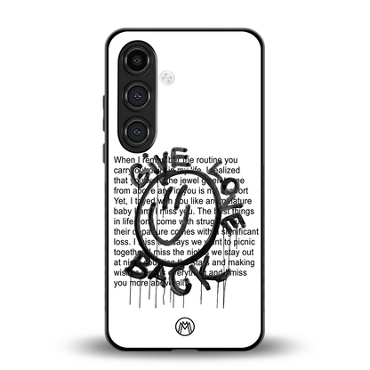 give love back back phone cover | glass case for samsung galaxy s24 fe