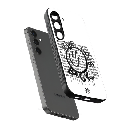 give love back back phone cover | glass case for samsung galaxy s24 fe