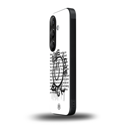 give love back back phone cover | glass case for samsung galaxy s24 plus