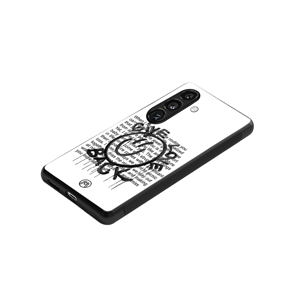 give love back back phone cover | glass case for samsung galaxy s25 plus