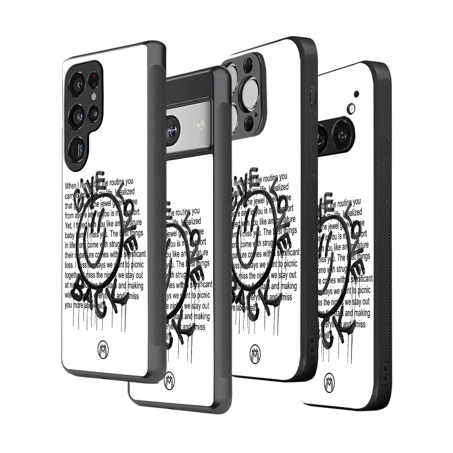 Stylish Glass Back Case for All Smartphones – iPhone, Samsung, OnePlus, Pixel, Redmi, Oppo, Vivo, Motorola