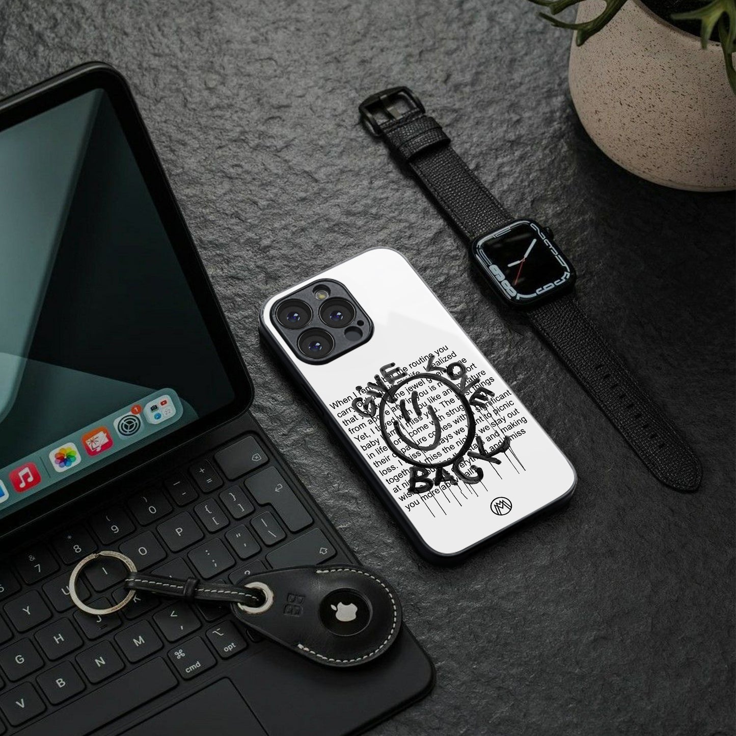 give love back back phone cover | glass case for iphone 16 pro max