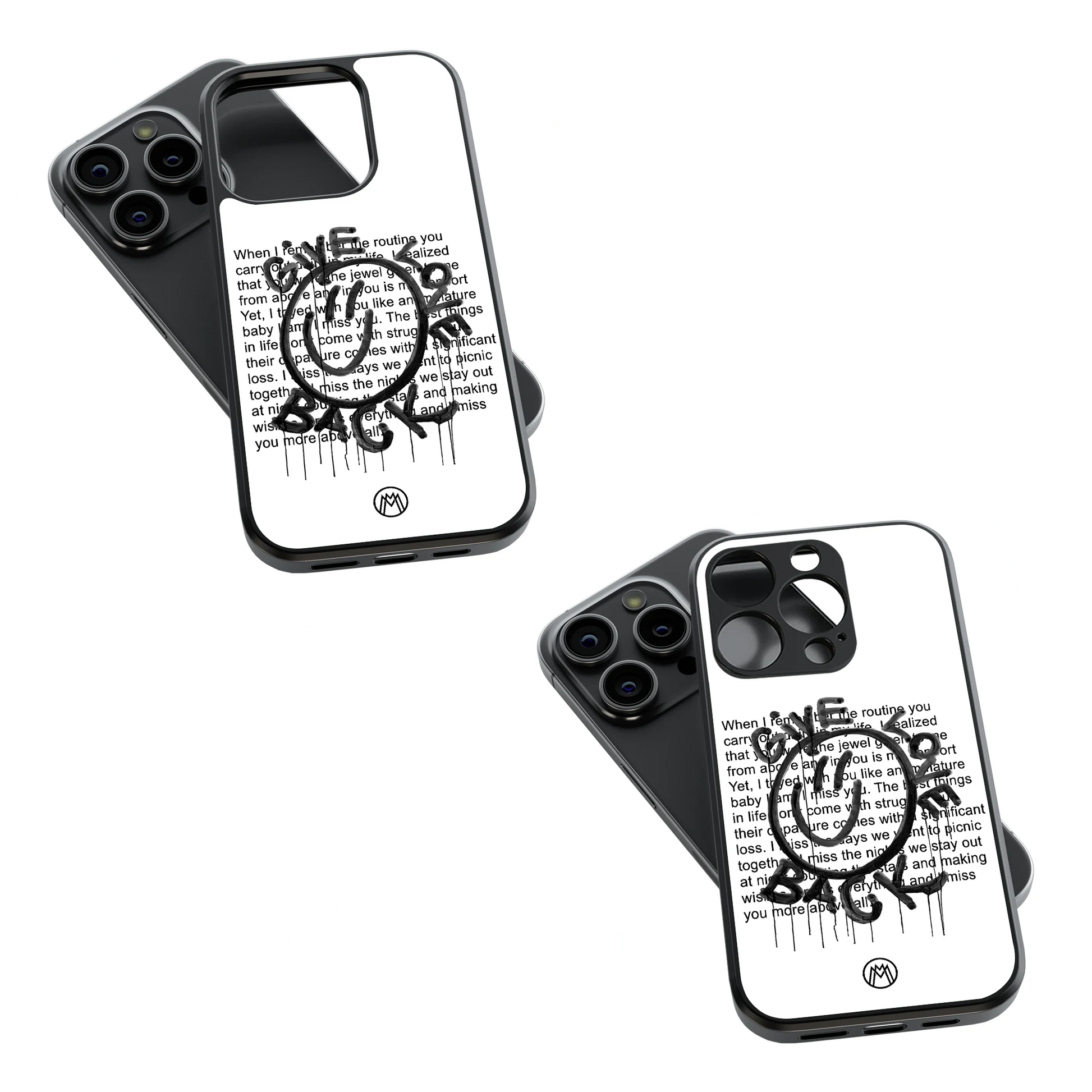 Trendy Glass Back Mobile Case for iPhone, Samsung, Redmi, OnePlus, Google Pixel, Motorola