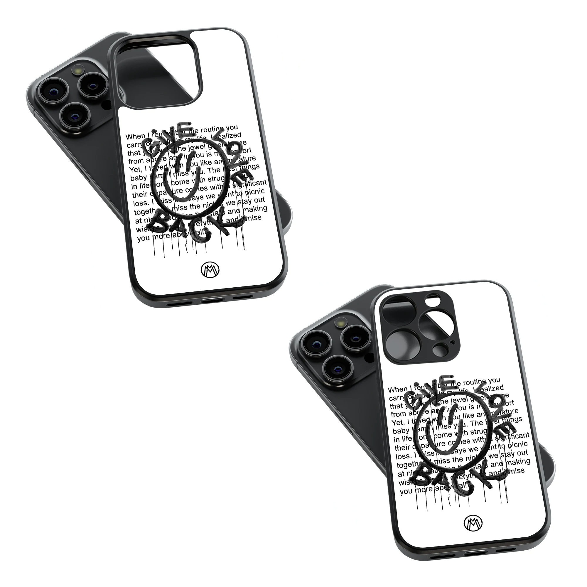 Trendy Glass Back Mobile Case for iPhone, Samsung, Redmi, OnePlus, Google Pixel, Motorola