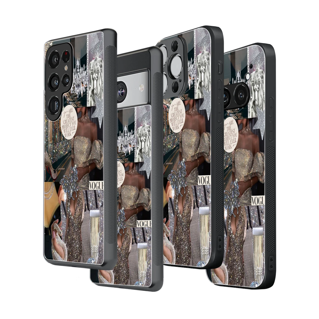 Stylish Glass Back Case for All Smartphones iPhone, Samsung, OnePlus, Pixel, Redmi, Oppo, Vivo, Motorola