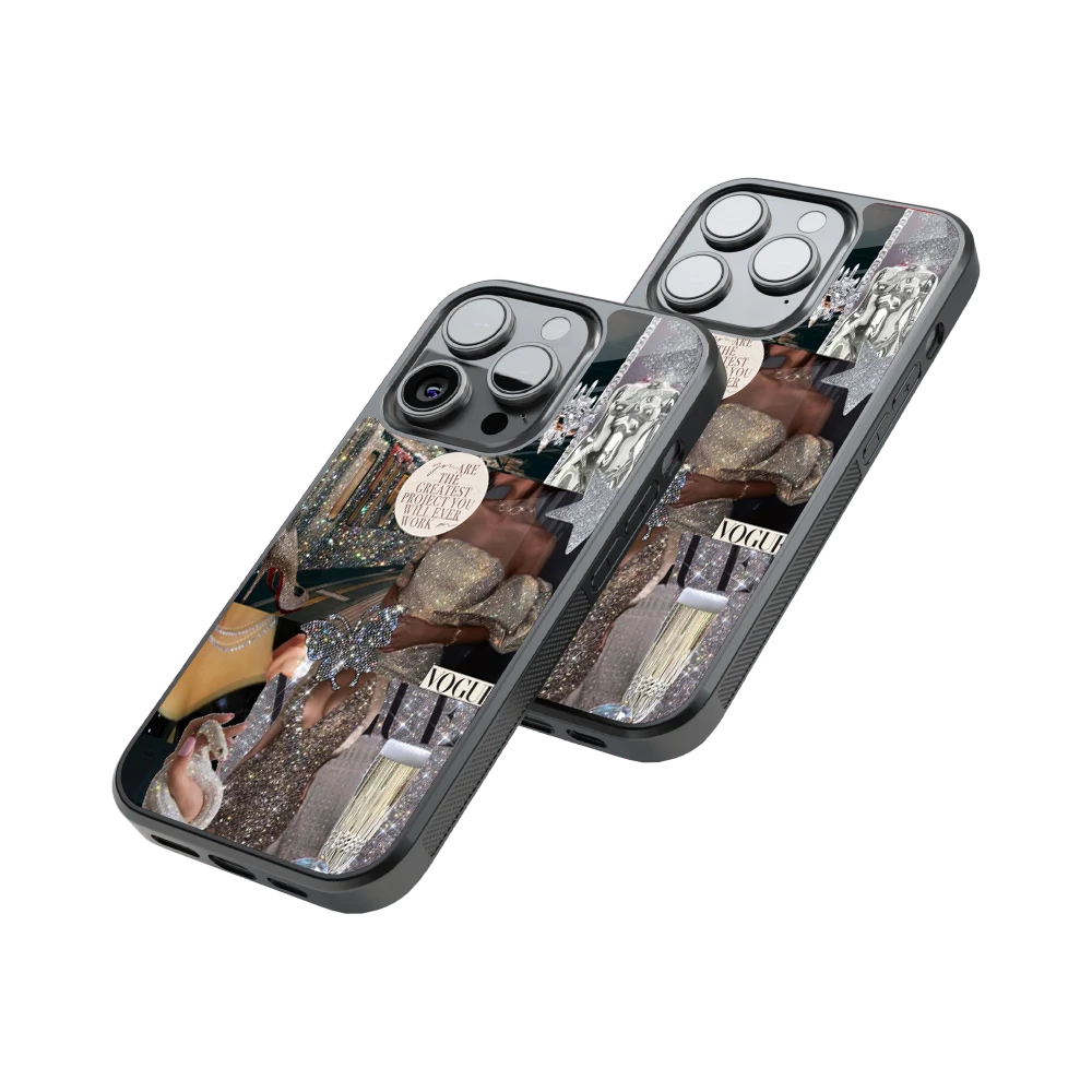 Protective Glass Back Phone Case Compatible with iPhone, Samsung, OnePlus, Pixel & More