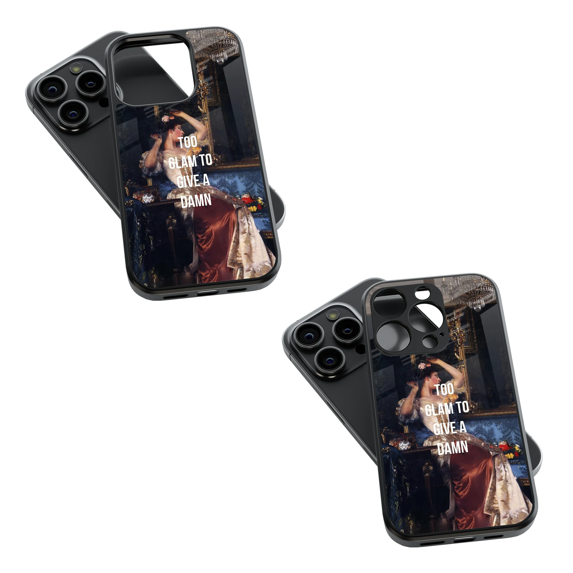 Trendy Glass Back Mobile Case for iPhone, Samsung, Redmi, OnePlus, Google Pixel, Motorola