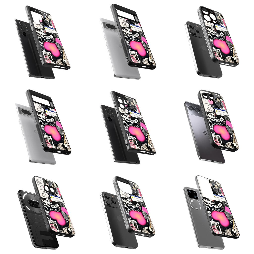 Durable Glass Back Mobile Case for iPhone, Samsung, OnePlus, Google Pixel, Redmi, Vivo, Oppo