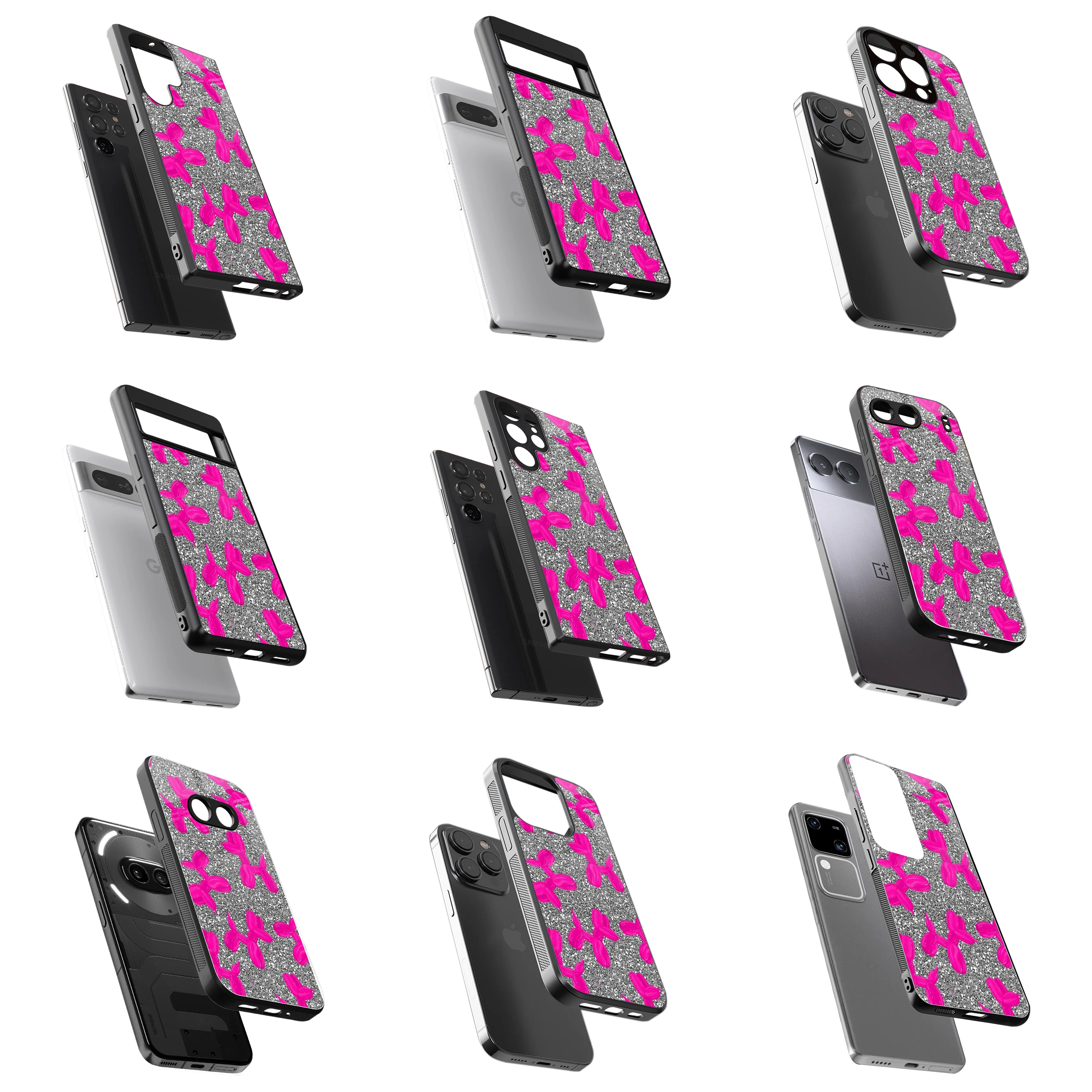 Durable Glass Back Mobile Case for iPhone, Samsung, OnePlus, Google Pixel, Redmi, Vivo, Oppo