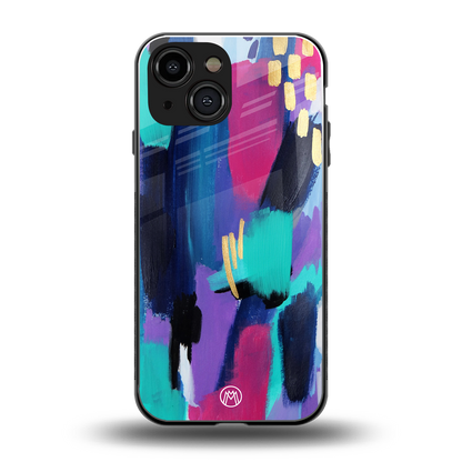 glitz back phone cover | glass case for iphone 13 mini