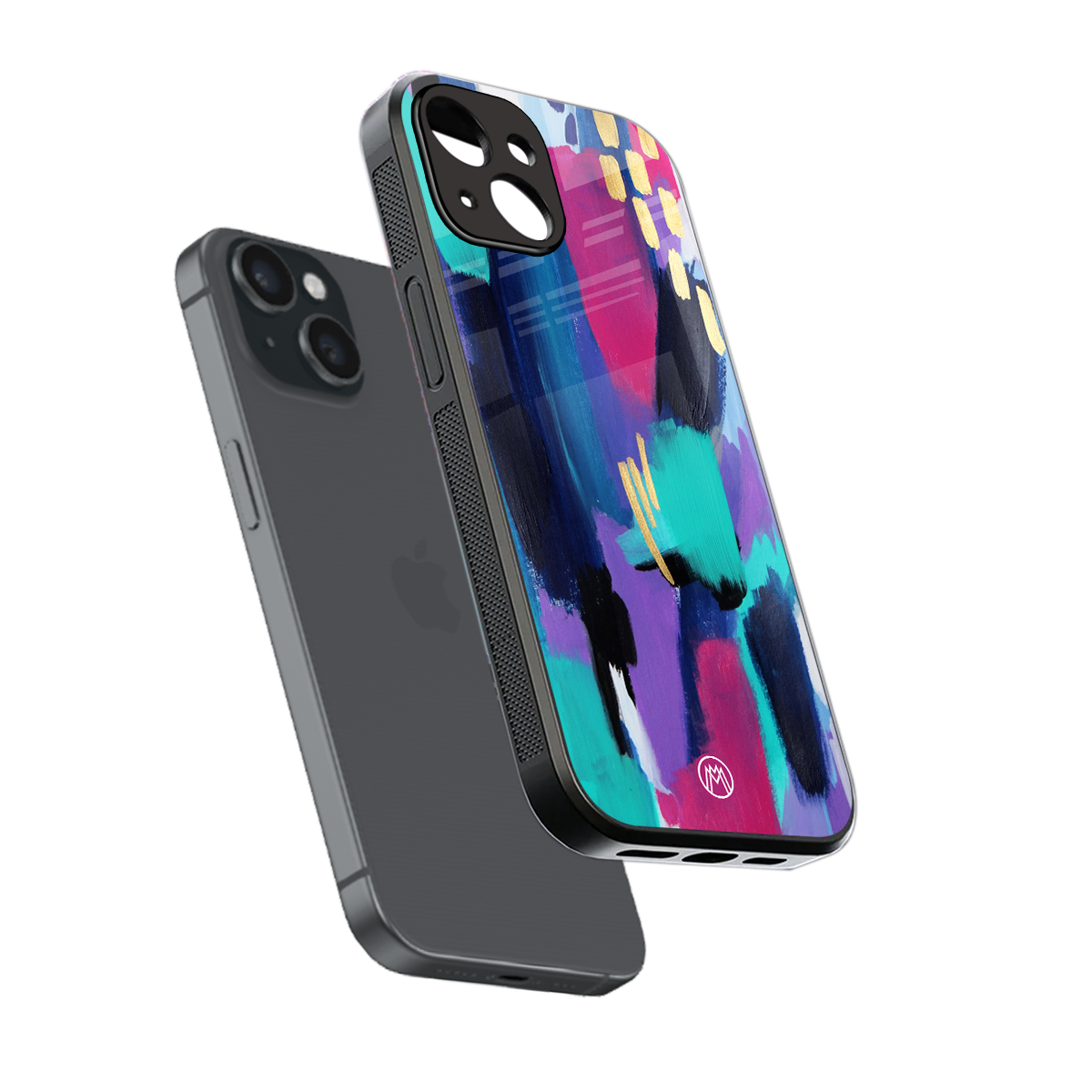 glitz back phone cover | glass case for iphone 13 mini