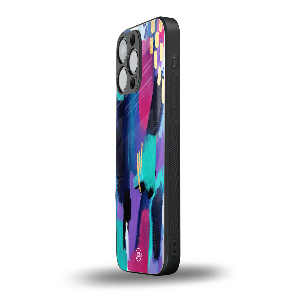 glitz back phone cover | glass case for iphone 13 pro max