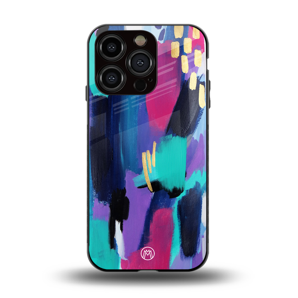 glitz back phone cover | glass case for iphone 13 pro