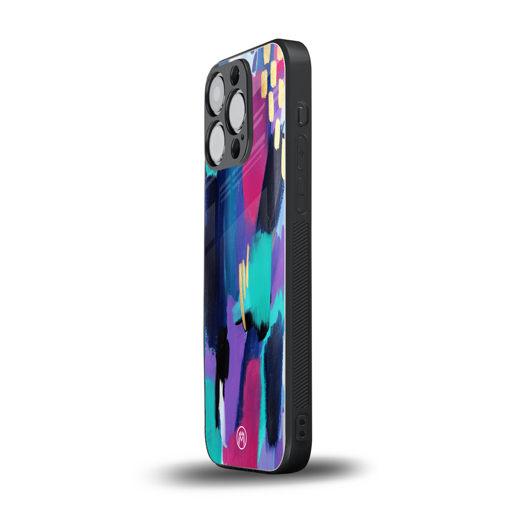 glitz back phone cover | glass case for iphone 13 pro