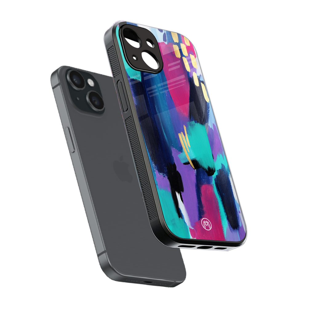 glitz back phone cover | glass case for iphone 13