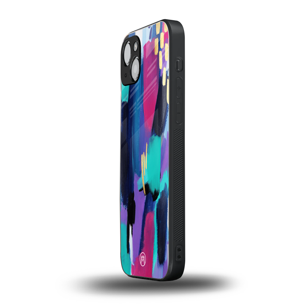 glitz back phone cover | glass case for iphone 13