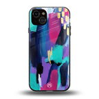 glitz back phone cover | glass case for iphone 14 plus
