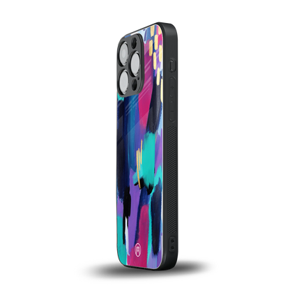 glitz back phone cover | glass case for iphone 14 pro