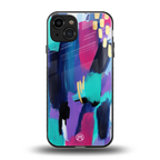 glitz back phone cover | glass case for iphone 15