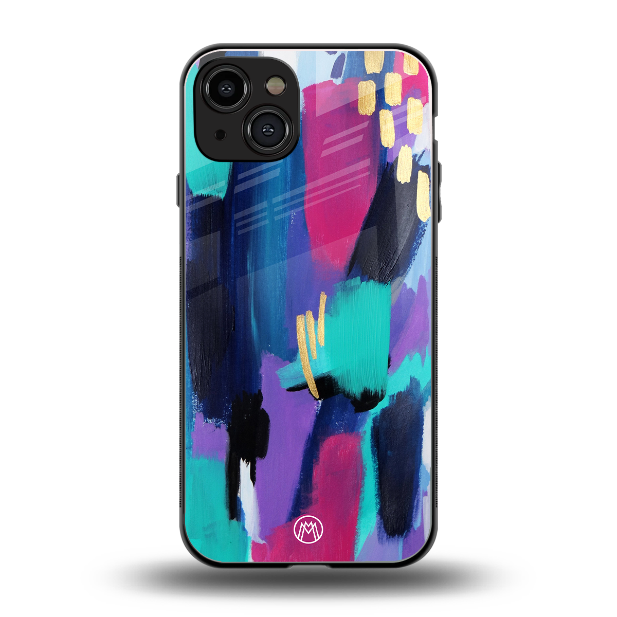 glitz back phone cover | glass case for iphone 15