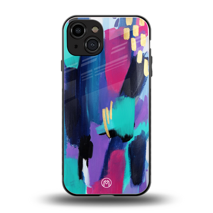glitz back phone cover | glass case for iphone 15