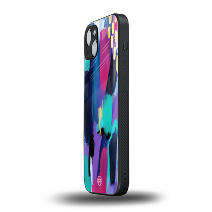 glitz back phone cover | glass case for iphone 15