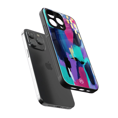 glitz back phone cover | glass case for iphone 15 pro