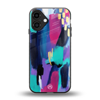 glitz back phone cover | glass case for iphone 16 plus
