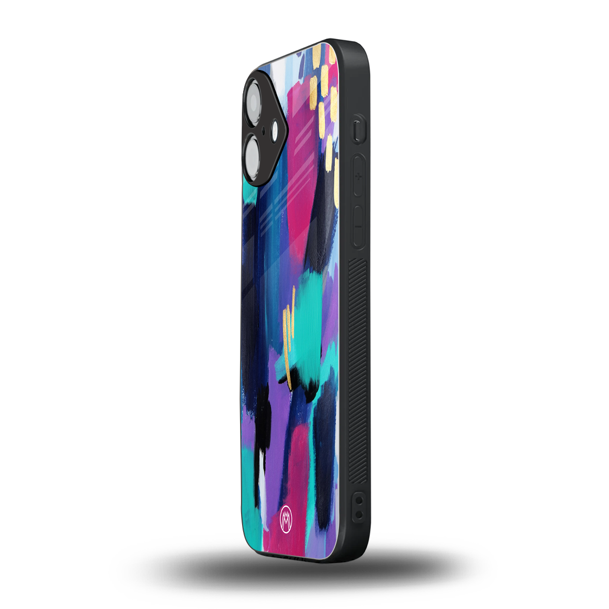 glitz back phone cover | glass case for iphone 16 plus