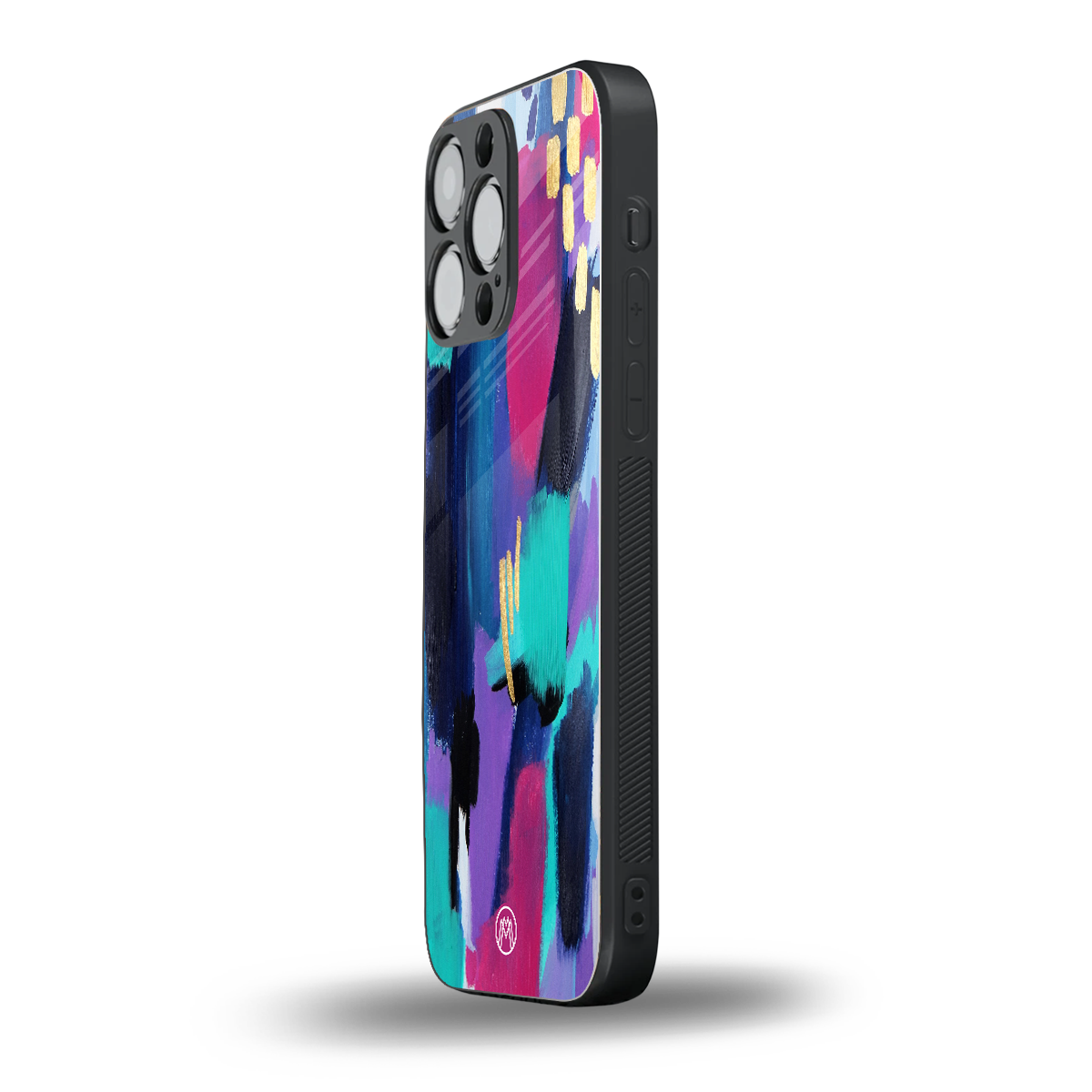 glitz back phone cover | glass case for iphone 16 pro max