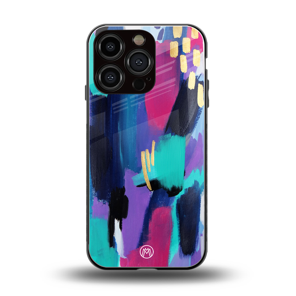 glitz back phone cover | glass case for iphone 16 pro