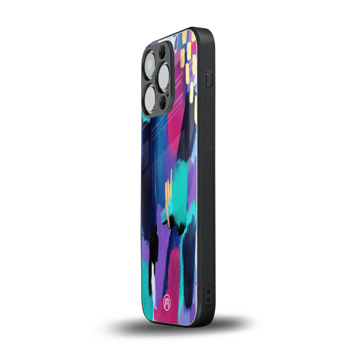 glitz back phone cover | glass case for iphone 16 pro