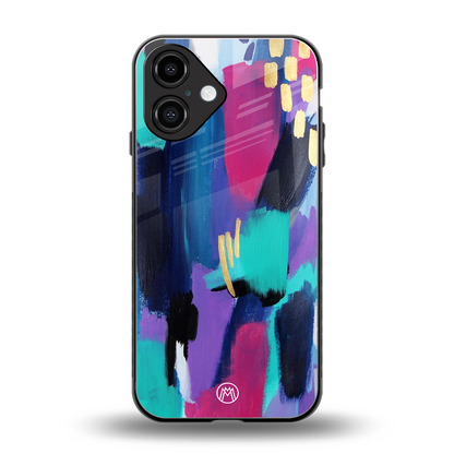 glitz back phone cover | glass case for iphone 16