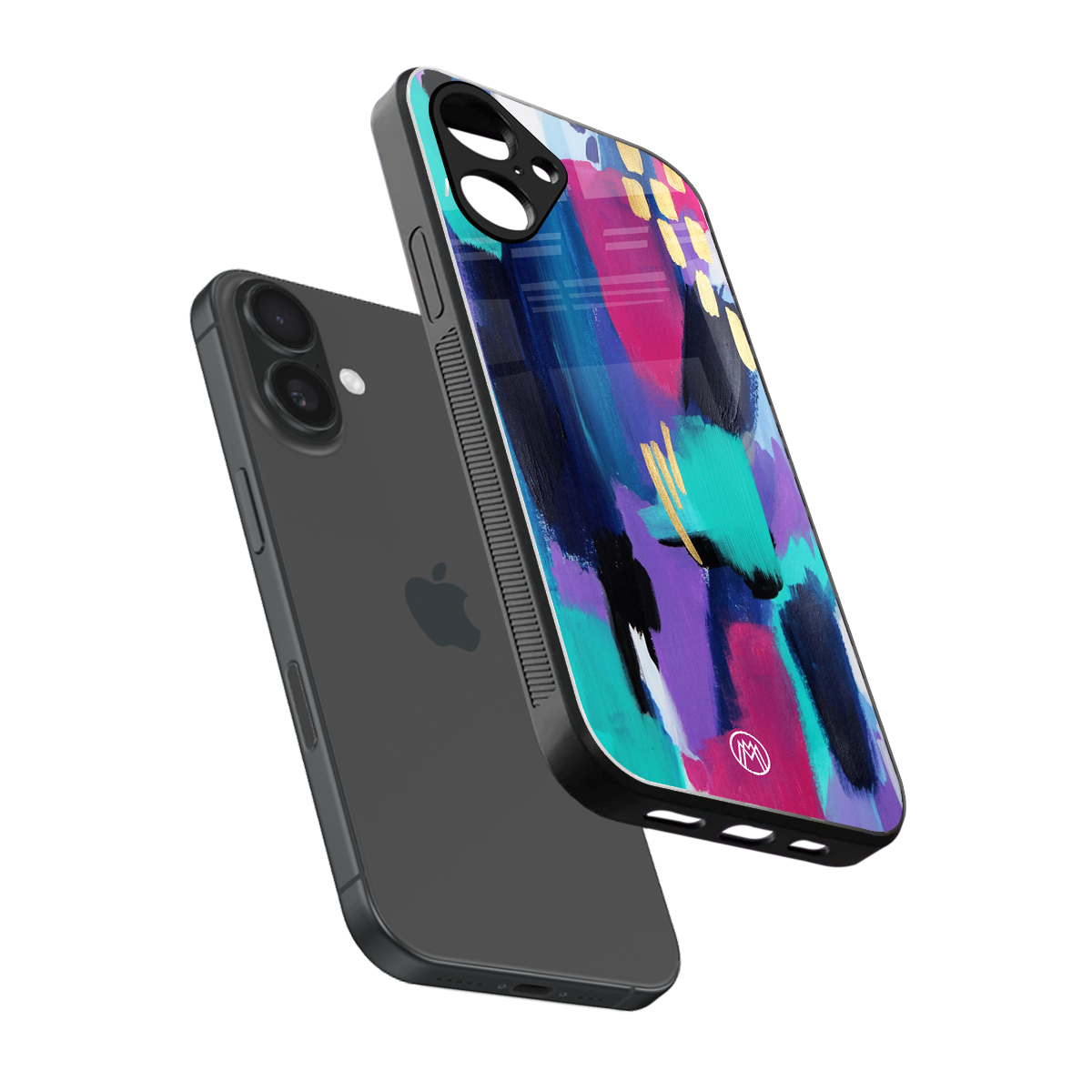 glitz back phone cover | glass case for iphone 16