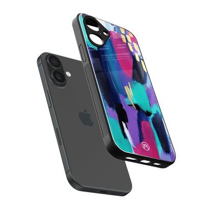 glitz back phone cover | glass case for iphone 16