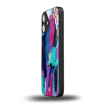 glitz back phone cover | glass case for iphone 16