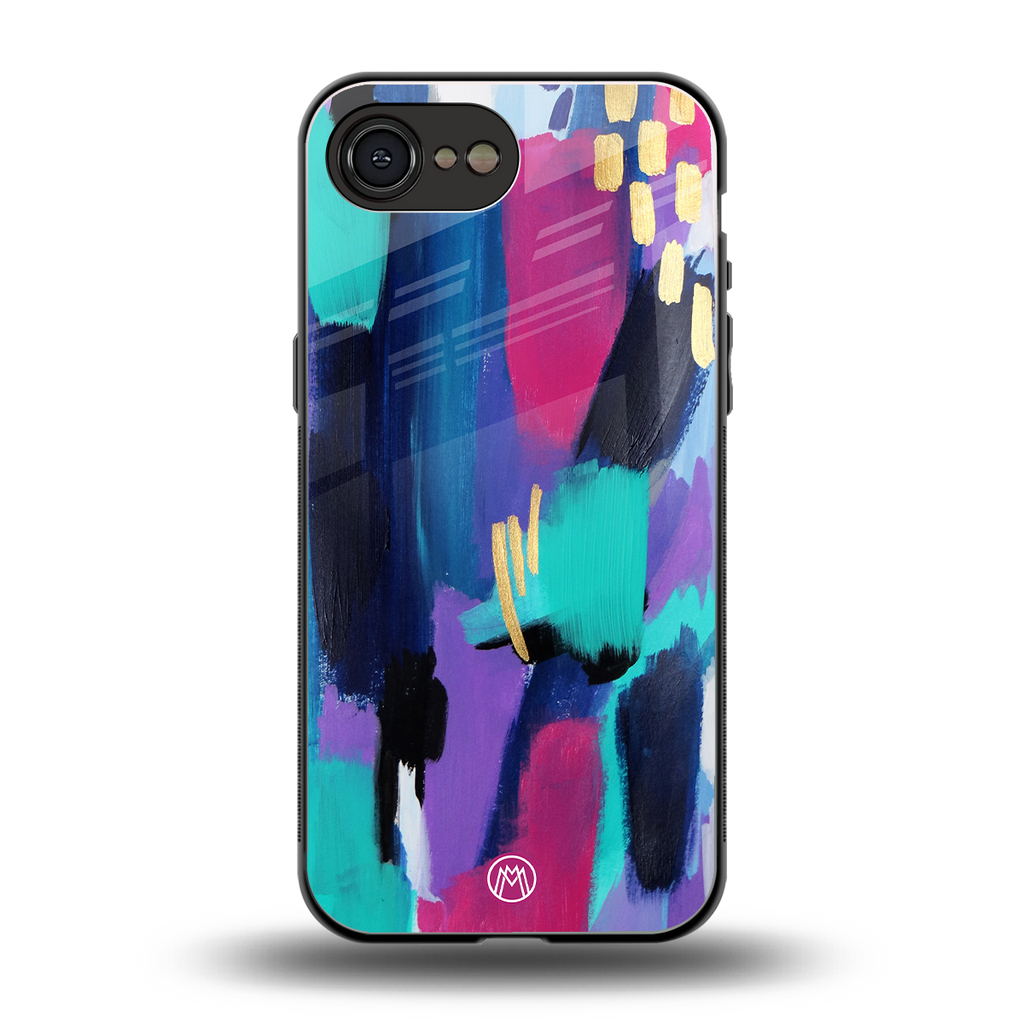glitz back phone cover | glass case for iphone 16e