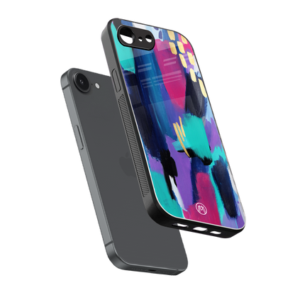 glitz back phone cover | glass case for iphone 16e